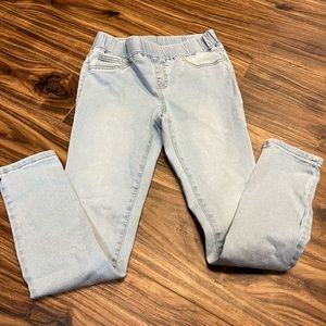 Cat & Jack girls stretchy waist white wash jeans size 10